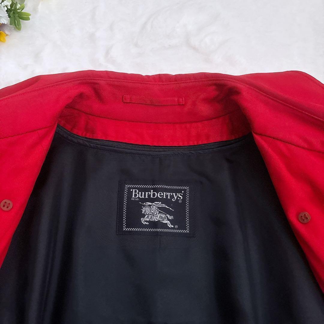 Burberrys マキシ丈 ダブルトレンチコート ウールライナー 赤 L 美品