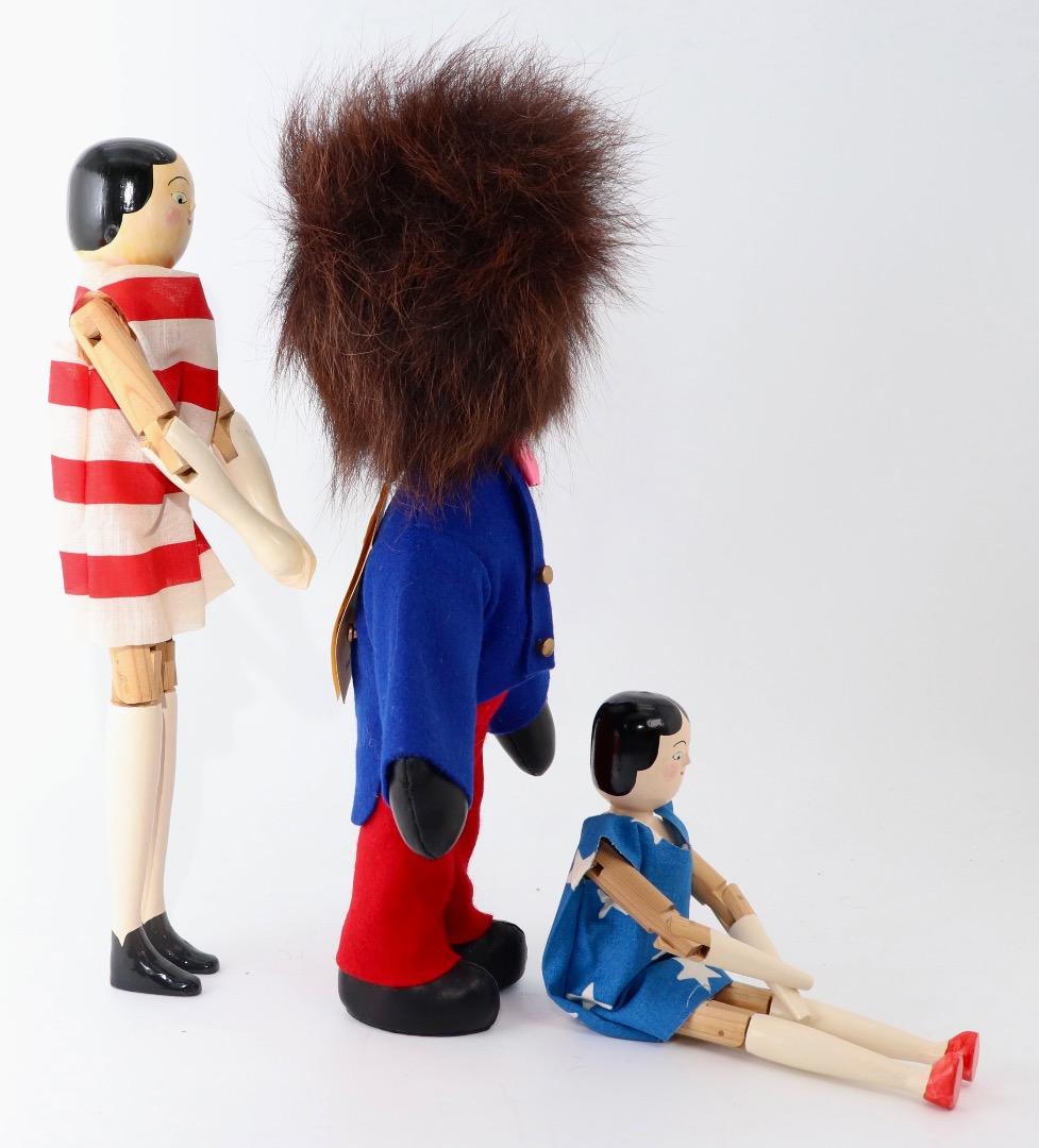 Golli Peg Doll Set ビンテージアーティスト人形3体セット