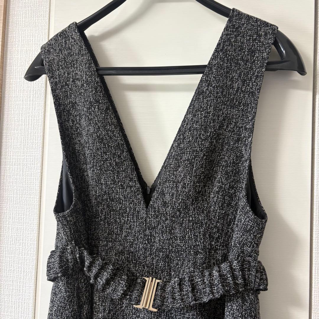 【値下げ】現行品　ベルト付Vネックジャンスカ　ナチュラルビューティーベーシック