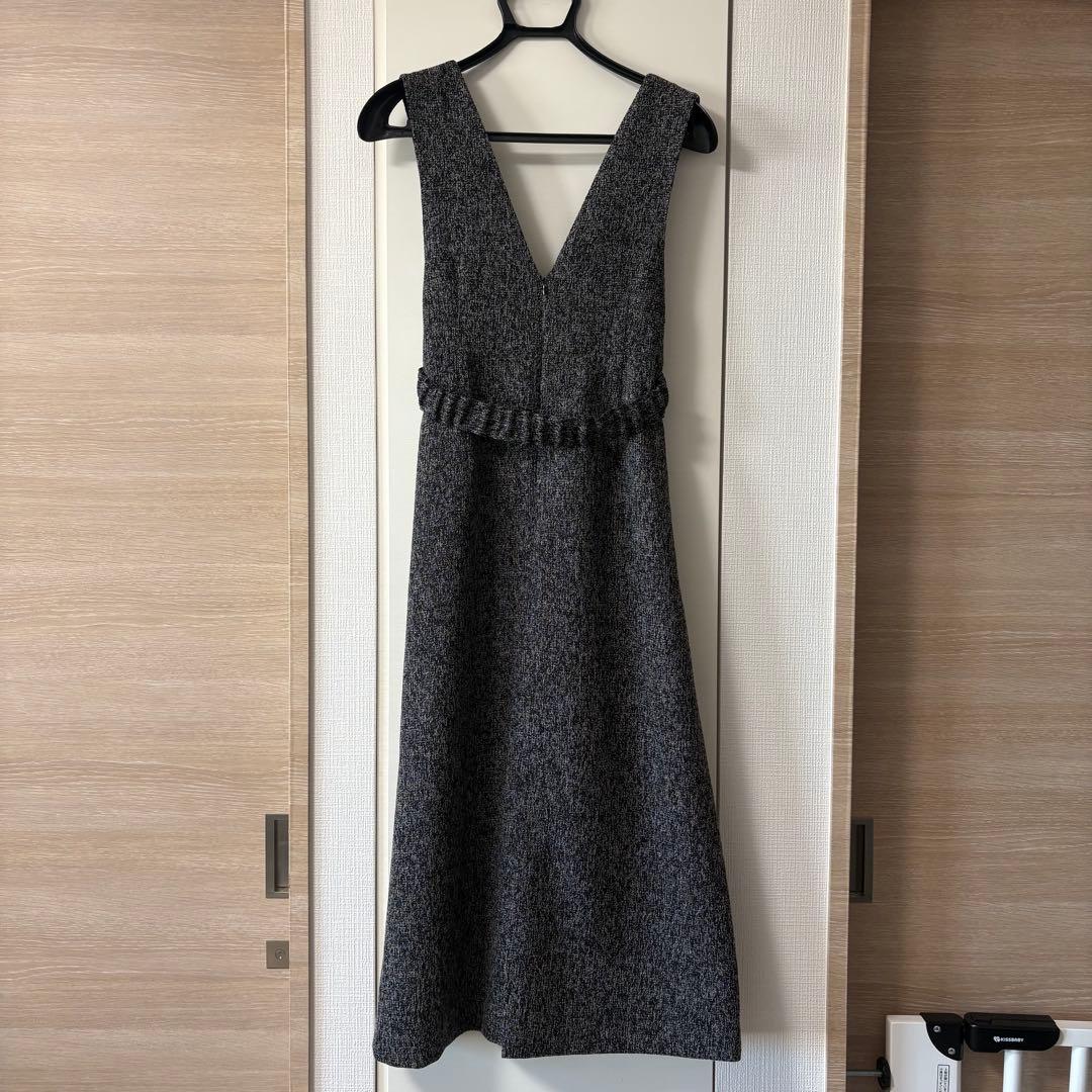 【値下げ】現行品　ベルト付Vネックジャンスカ　ナチュラルビューティーベーシック