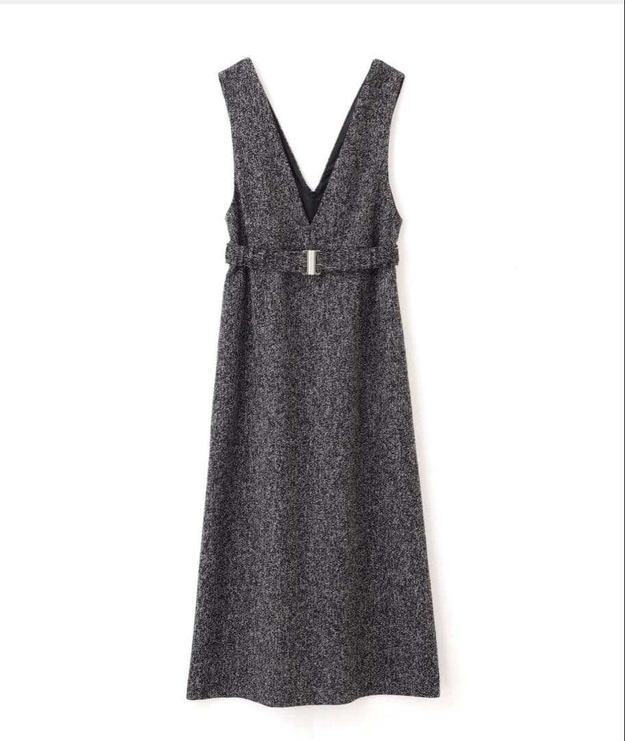 【値下げ】現行品　ベルト付Vネックジャンスカ　ナチュラルビューティーベーシック