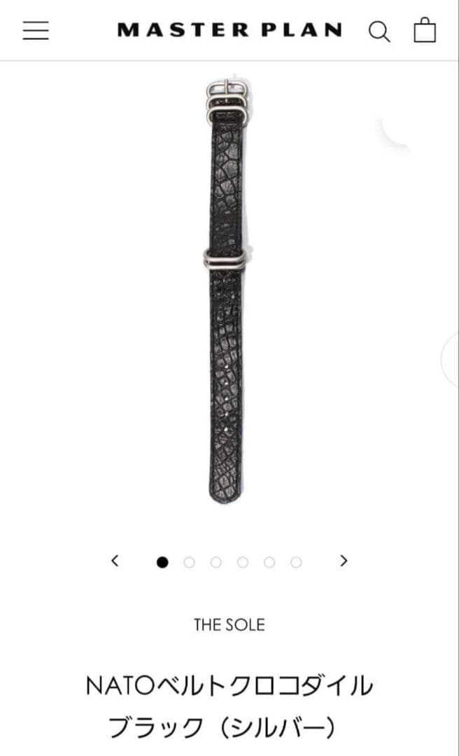 THE SOLE ザソール　 時計 NATOベルト クロコダイル 20mm