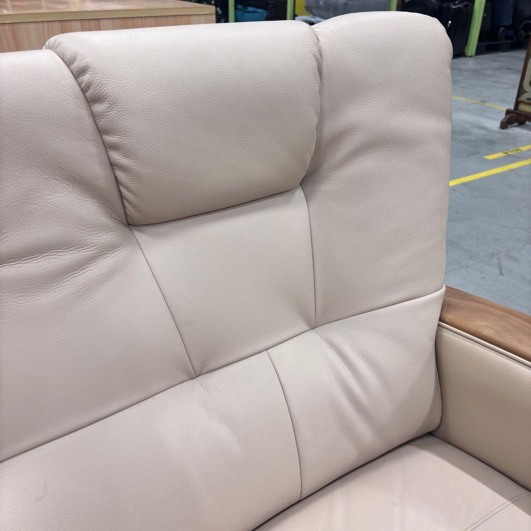 （cali.love）カリモクチターノ 3人掛け 本革ソファ