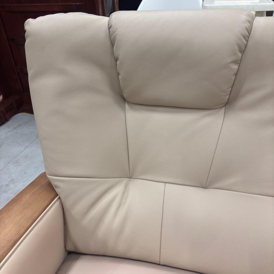 （cali.love）カリモクチターノ 3人掛け 本革ソファ