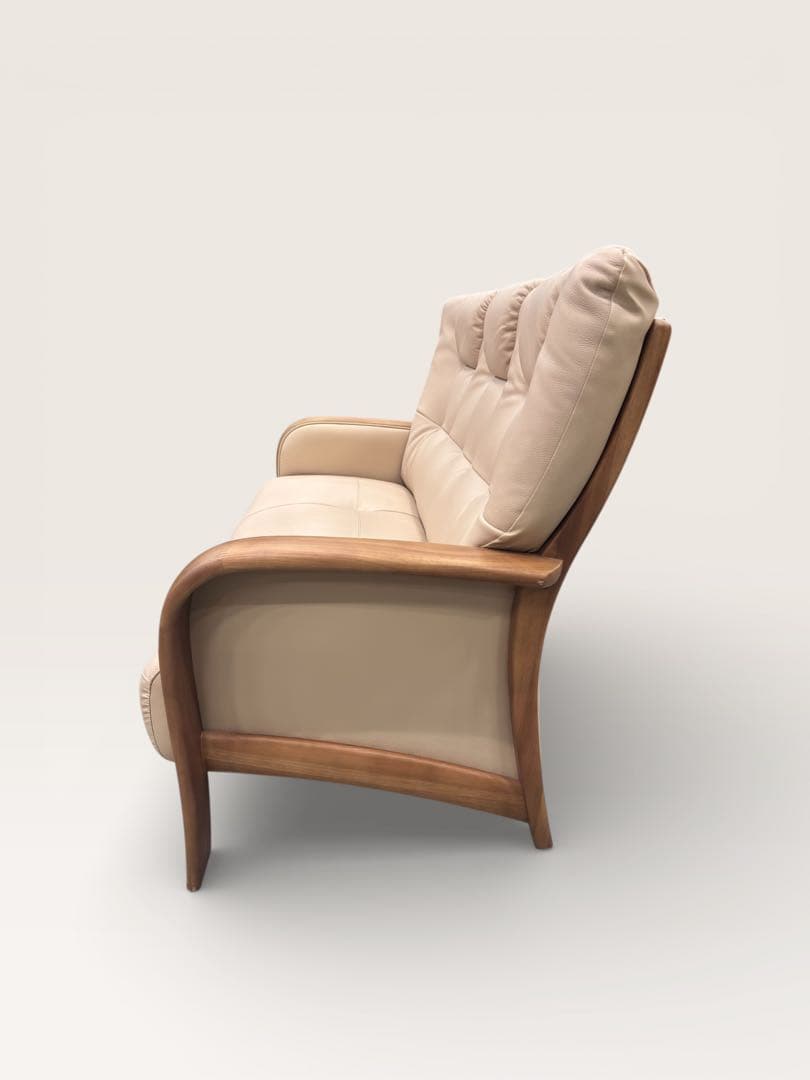 （cali.love）カリモクチターノ 3人掛け 本革ソファ