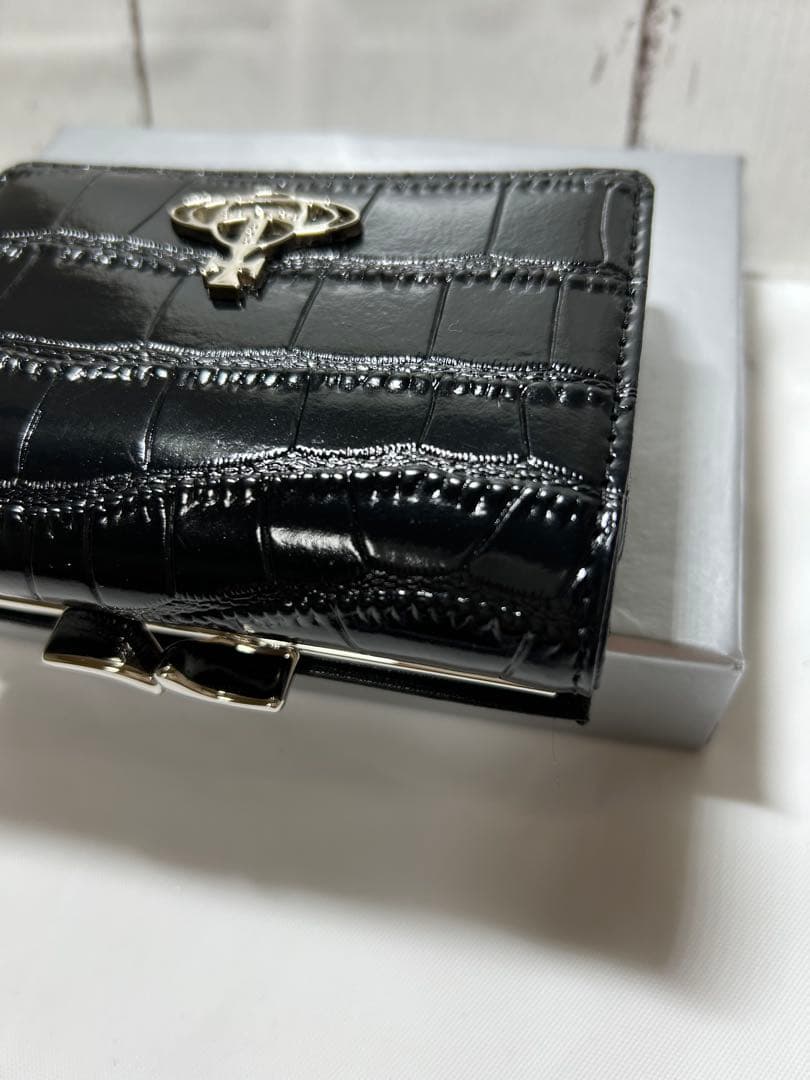 【ショッパー付き】VivienneWestwood♡三つ折財布　ブラック