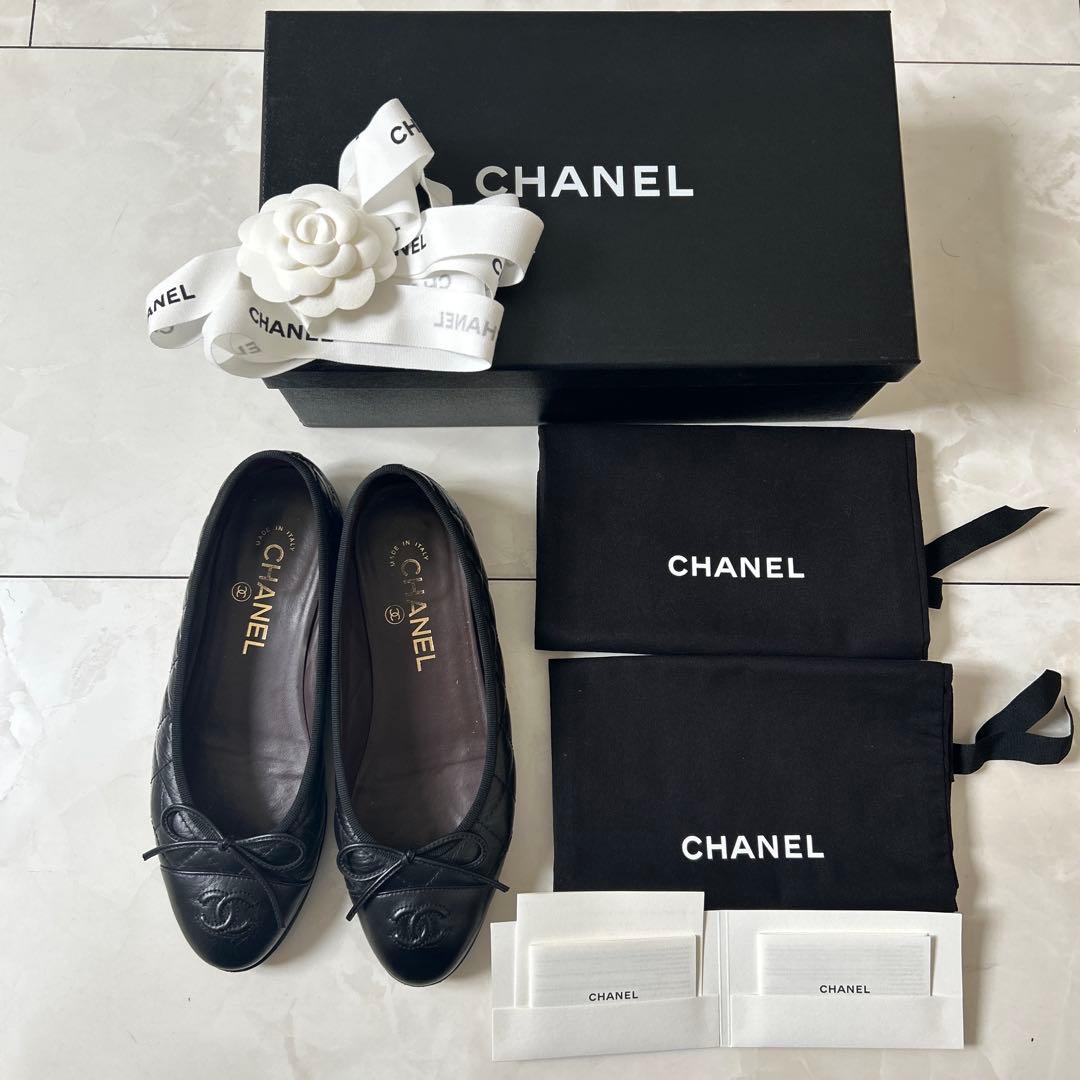 CHANEL バレリーナシューズ・箱と袋付き