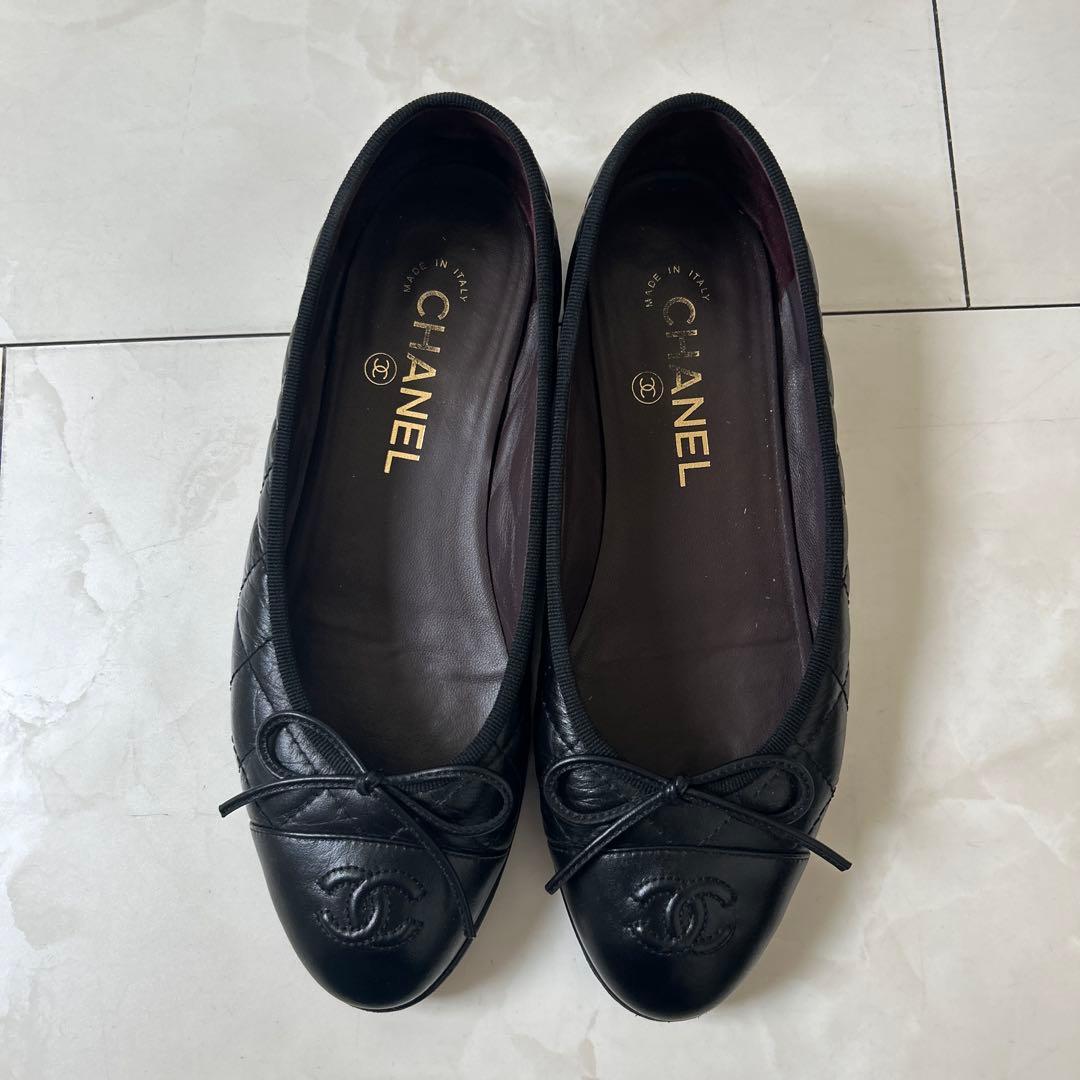 CHANEL バレリーナシューズ・箱と袋付き