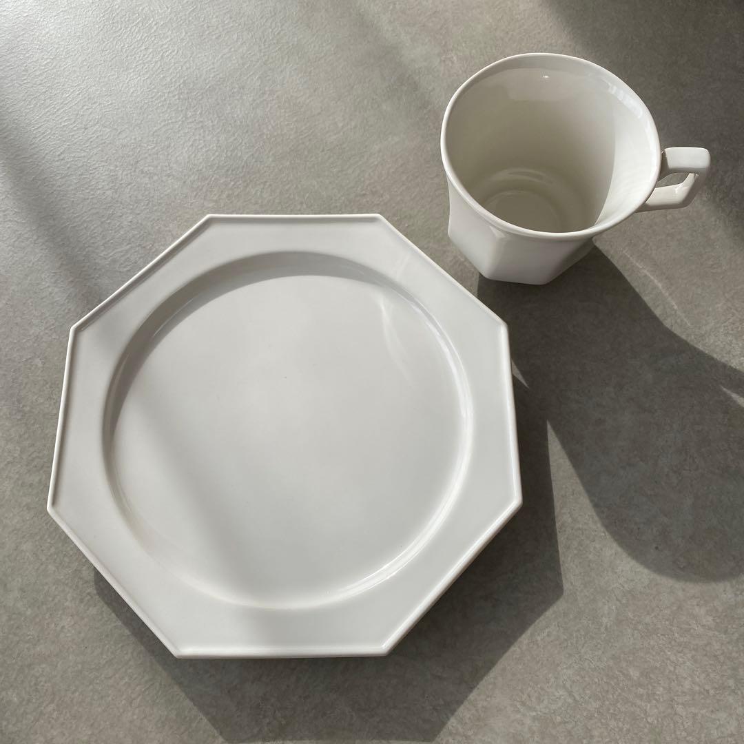 【新品】 石川隆児　Octogonal Plate M White 八角皿　器