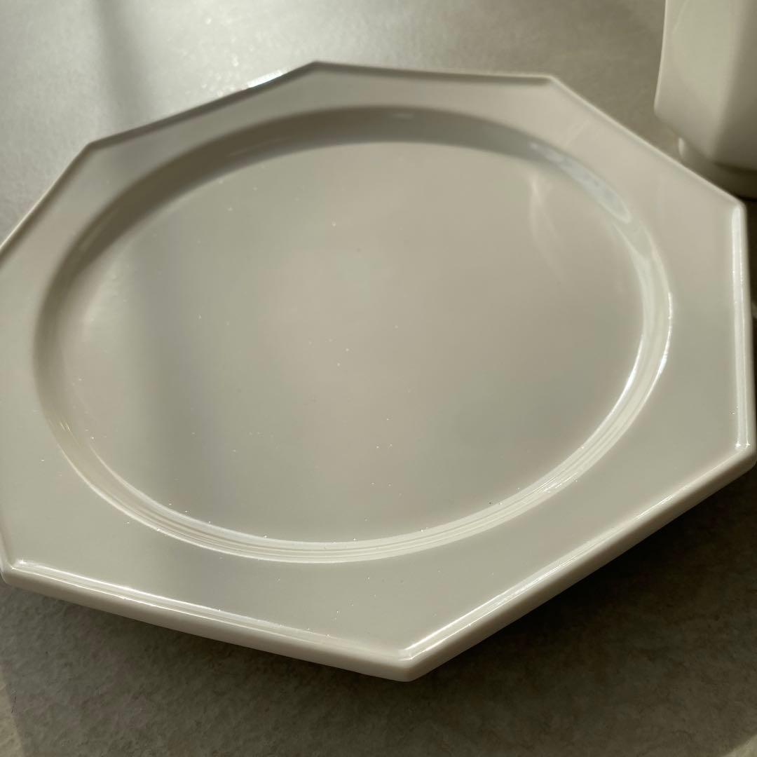 【新品】 石川隆児　Octogonal Plate M White 八角皿　器