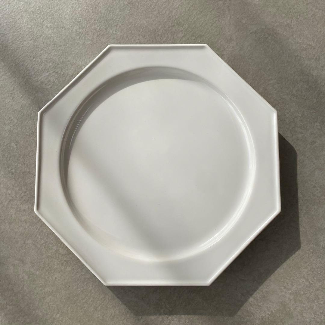 【新品】 石川隆児　Octogonal Plate M White 八角皿　器