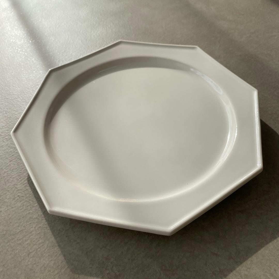 【新品】 石川隆児　Octogonal Plate M White 八角皿　器