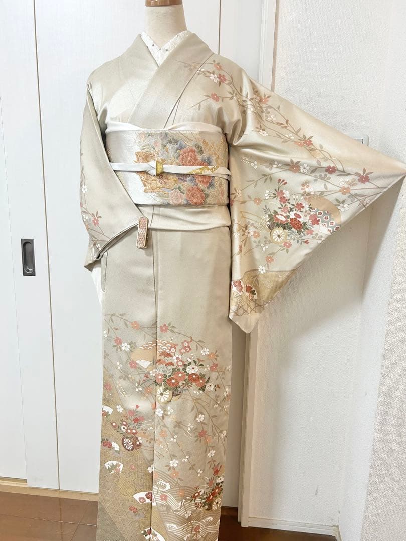 美品　未使用　しつけ糸付き　正絹訪問着　フルセット4点　松屋誂製　入学式　七五三