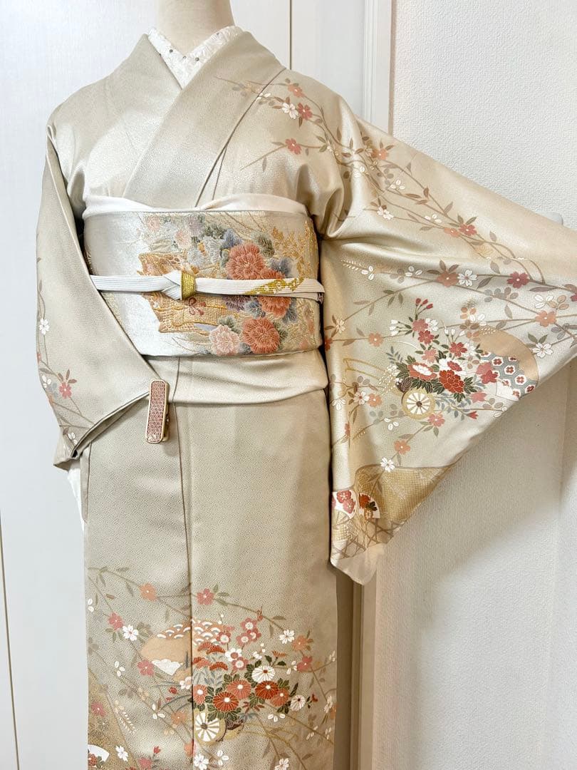 美品　未使用　しつけ糸付き　正絹訪問着　フルセット4点　松屋誂製　入学式　七五三