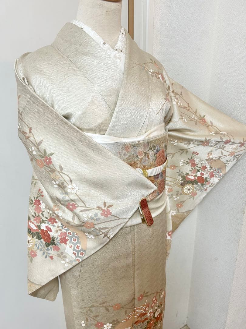 美品　未使用　しつけ糸付き　正絹訪問着　フルセット4点　松屋誂製　入学式　七五三