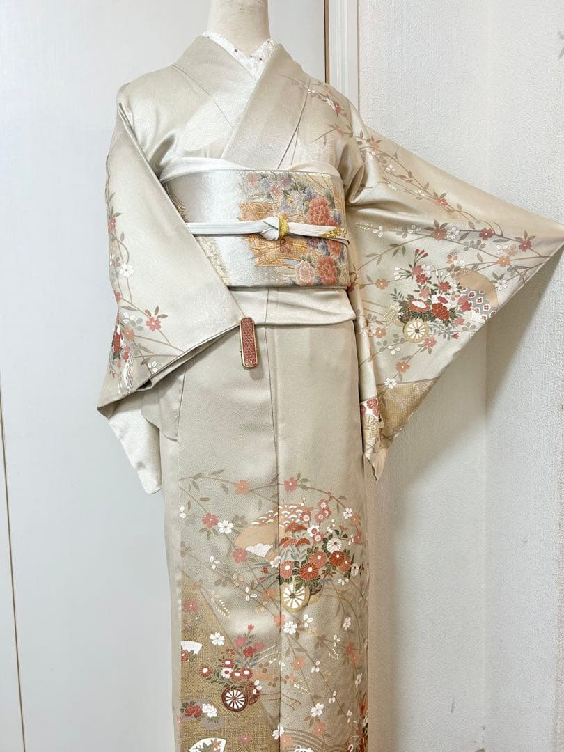 美品　未使用　しつけ糸付き　正絹訪問着　フルセット4点　松屋誂製　入学式　七五三