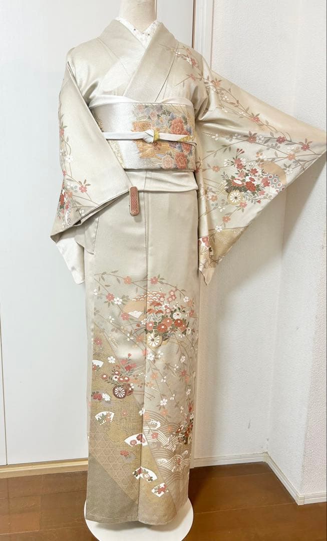 美品　未使用　しつけ糸付き　正絹訪問着　フルセット4点　松屋誂製　入学式　七五三