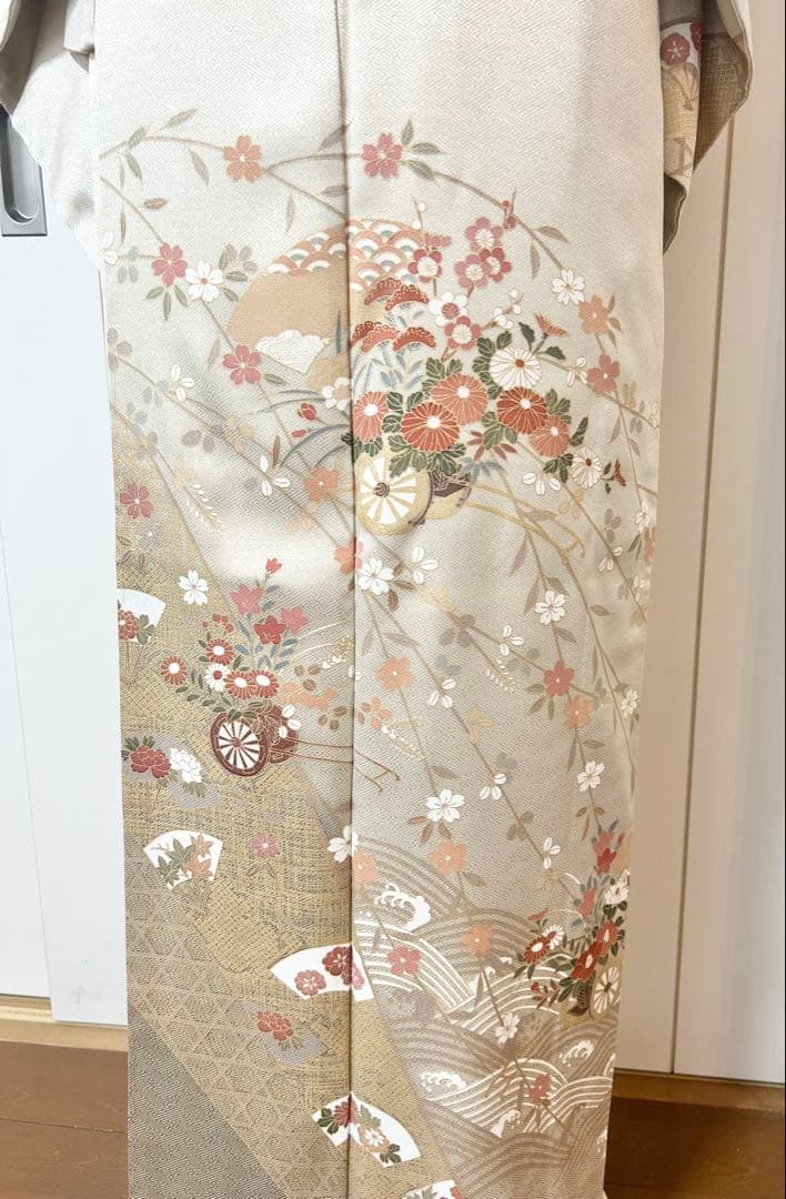 美品　未使用　しつけ糸付き　正絹訪問着　フルセット4点　松屋誂製　入学式　七五三