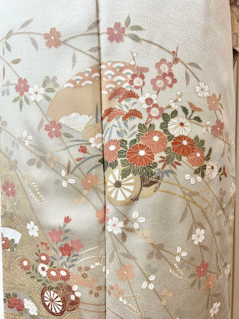 美品　未使用　しつけ糸付き　正絹訪問着　フルセット4点　松屋誂製　入学式　七五三