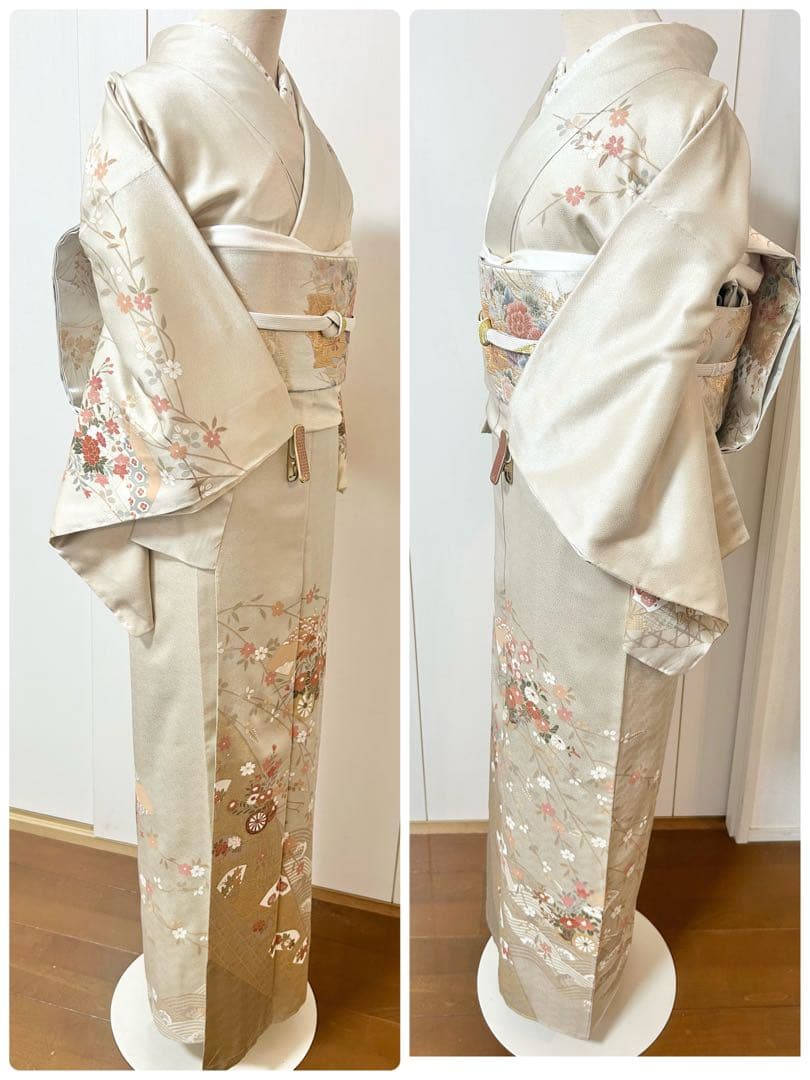 美品　未使用　しつけ糸付き　正絹訪問着　フルセット4点　松屋誂製　入学式　七五三