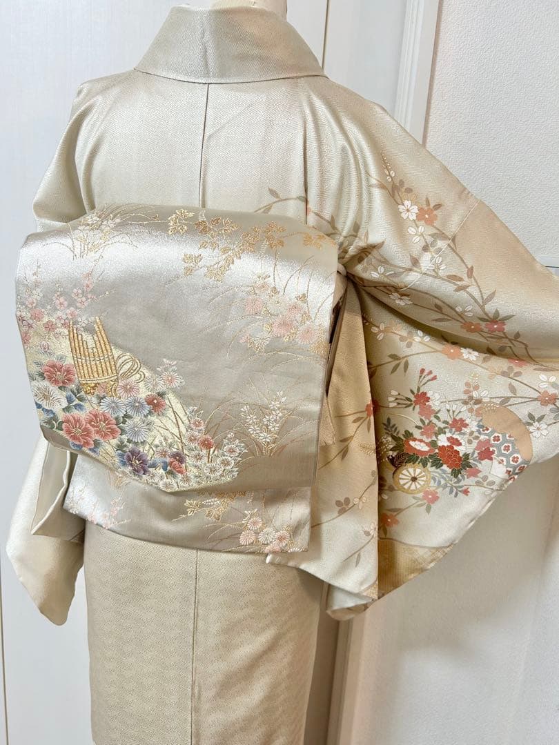 美品　未使用　しつけ糸付き　正絹訪問着　フルセット4点　松屋誂製　入学式　七五三