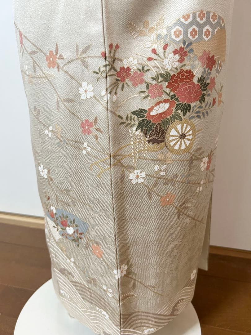 美品　未使用　しつけ糸付き　正絹訪問着　フルセット4点　松屋誂製　入学式　七五三