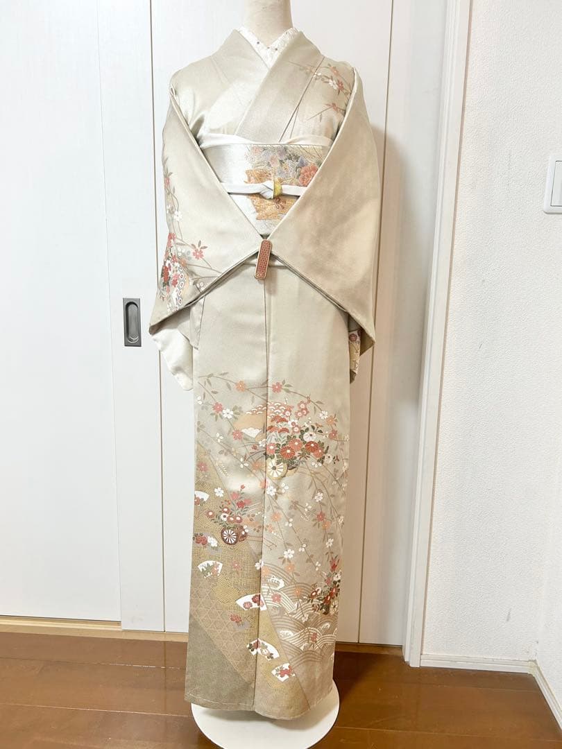 美品　未使用　しつけ糸付き　正絹訪問着　フルセット4点　松屋誂製　入学式　七五三