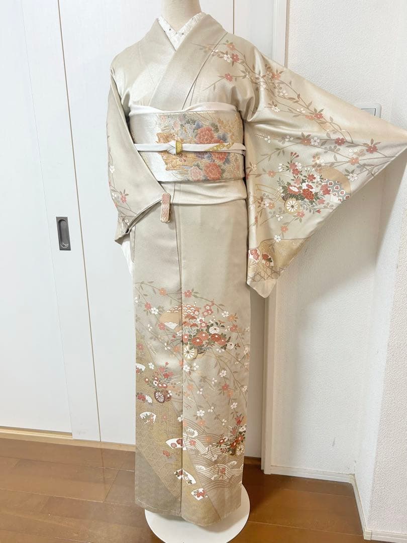 美品　未使用　しつけ糸付き　正絹訪問着　フルセット4点　松屋誂製　入学式　七五三