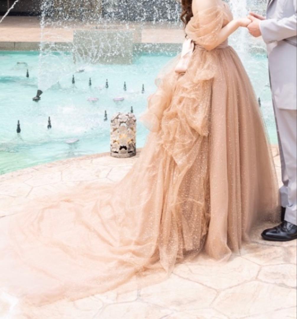 【ぽっぽ】カラードレス ピンクドレス ブラウンドレス ウェディング 結婚式