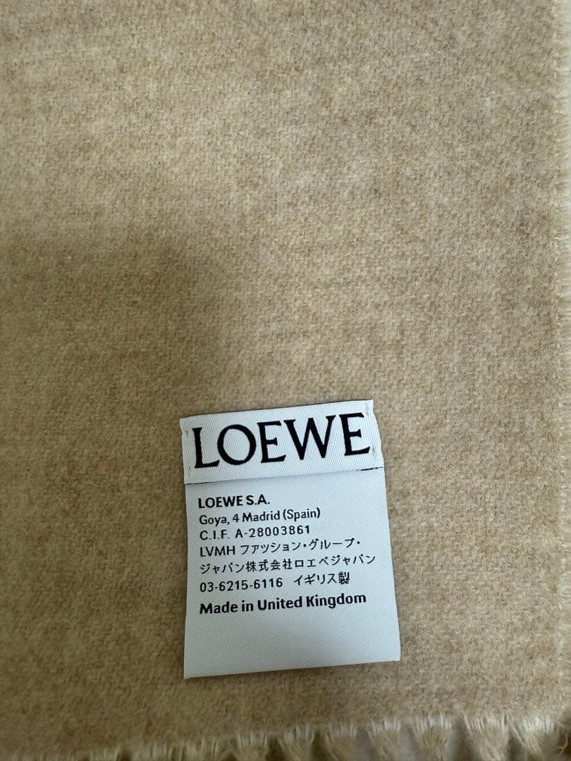 LOEWE バイカラー スカーフ (ウール&カシミヤ)