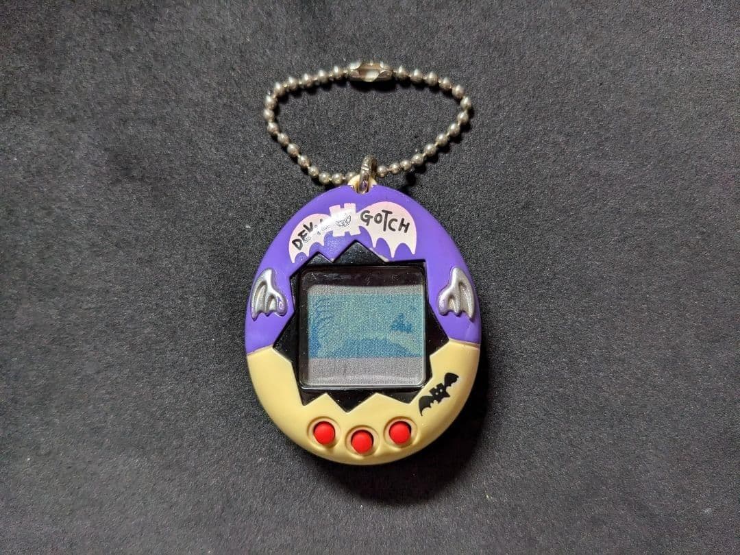 【動作確認済】デビルっちのたまごっち　パープルホワイト　日焼けあり　SHB69