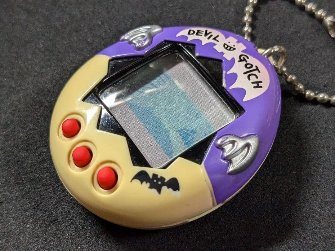 【動作確認済】デビルっちのたまごっち　パープルホワイト　日焼けあり　SHB69