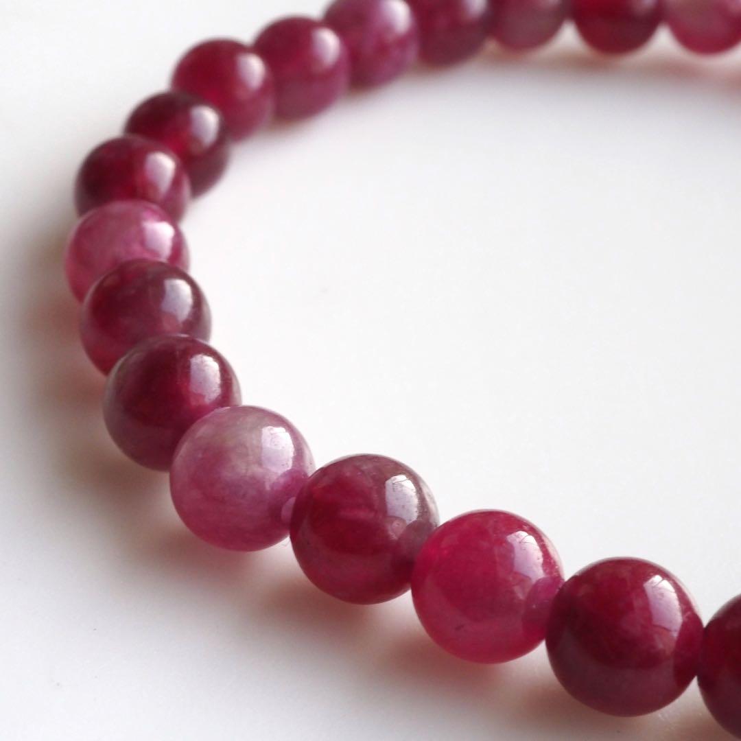 【Ruby】ソルベトーンクォーツのゴムブレスレット