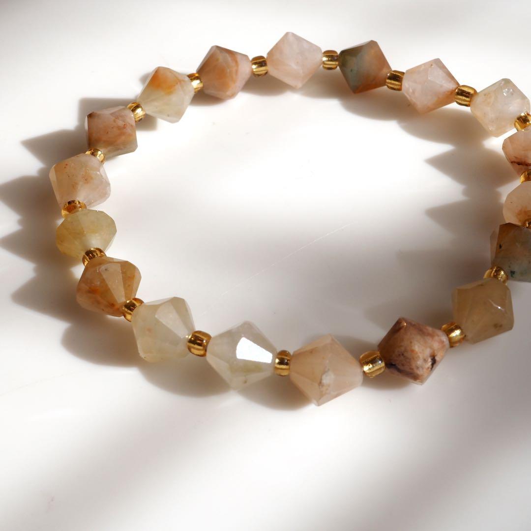 【Ruby】ソルベトーンクォーツのゴムブレスレット