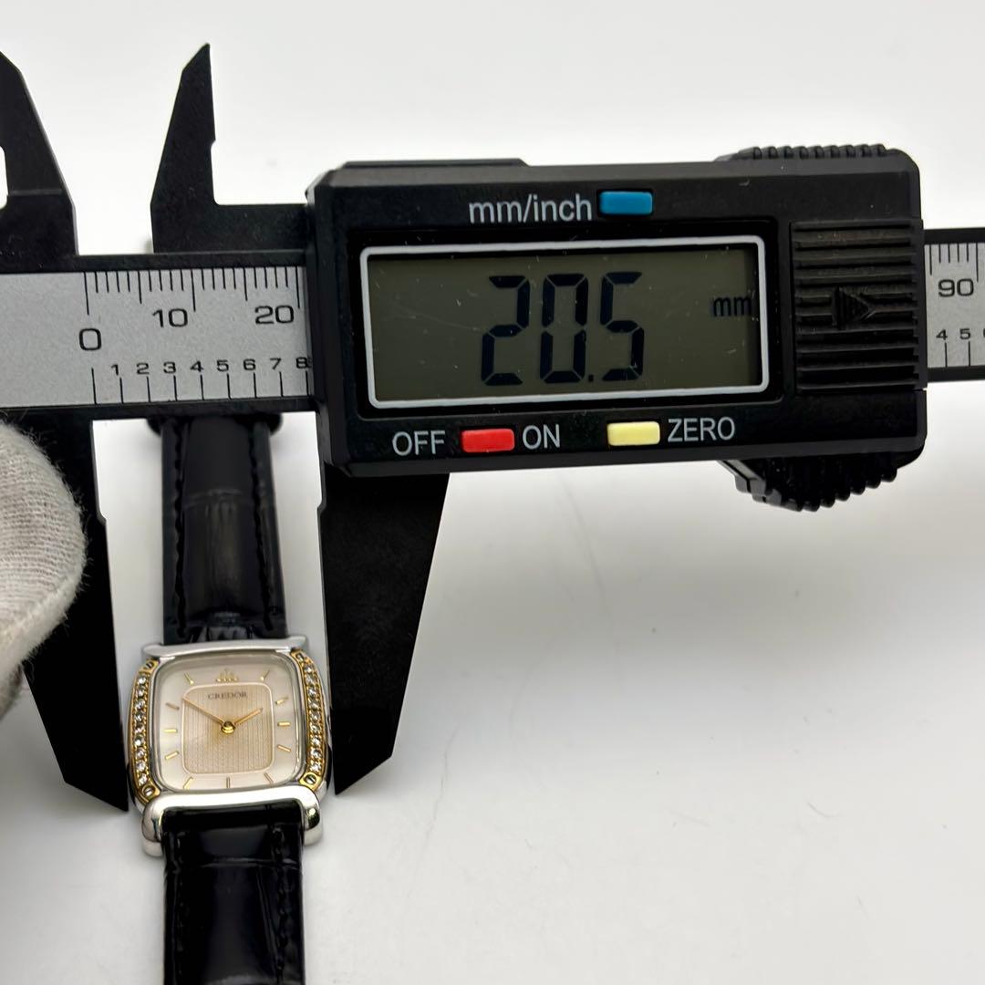 希少✨ SEIKO クレドール 腕時計 メンズ 18K ダイヤベゼル スクエア