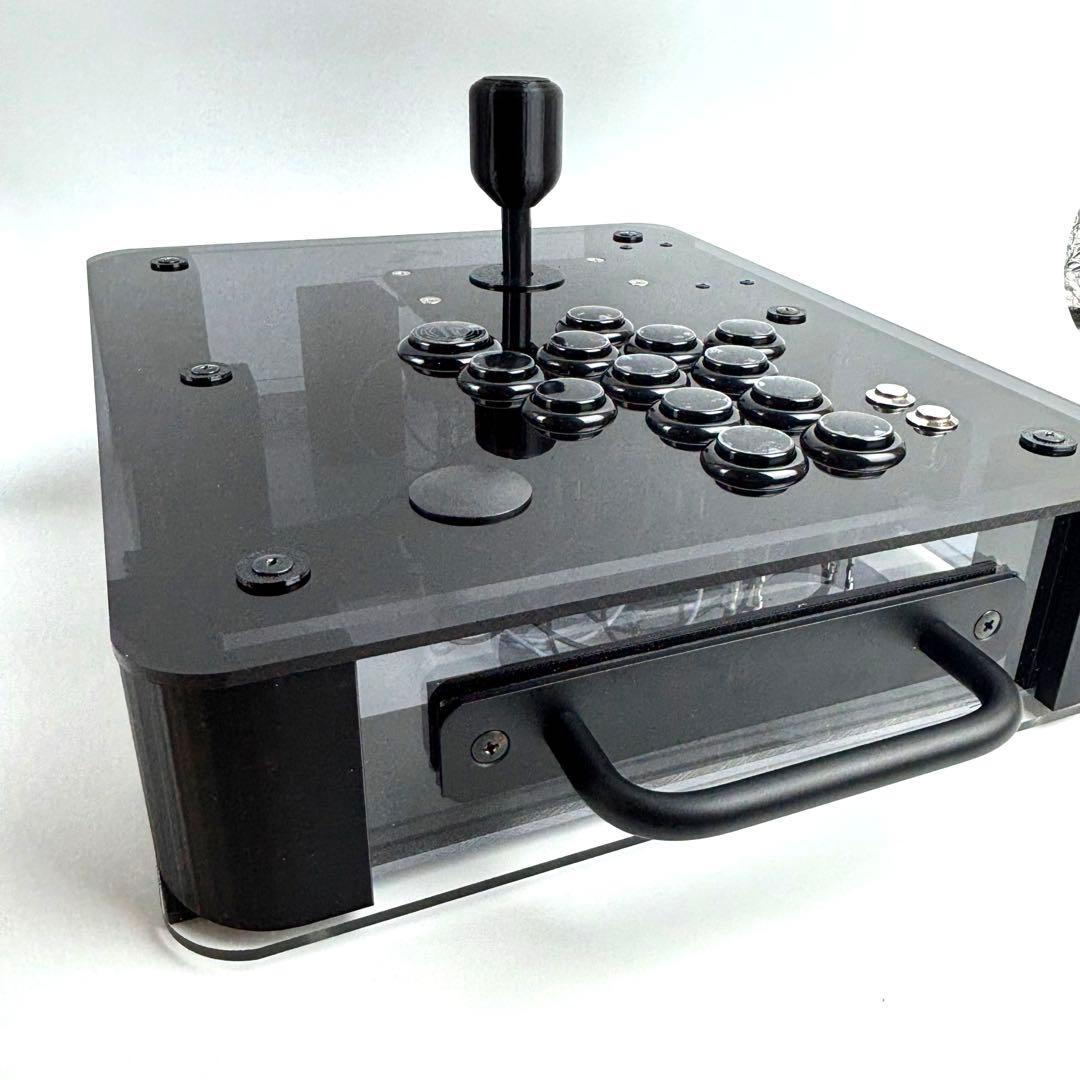 【静音レバー＋ショートストロークボタン】 Qanba Gravity ハンドル付