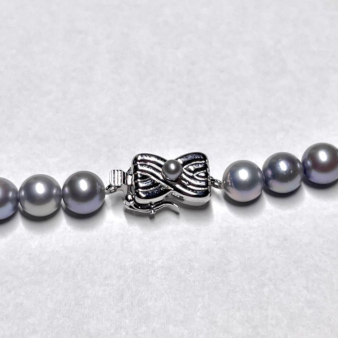 Imuzak】タサキ パール ネックレス 7mm WGk18ピアス セット