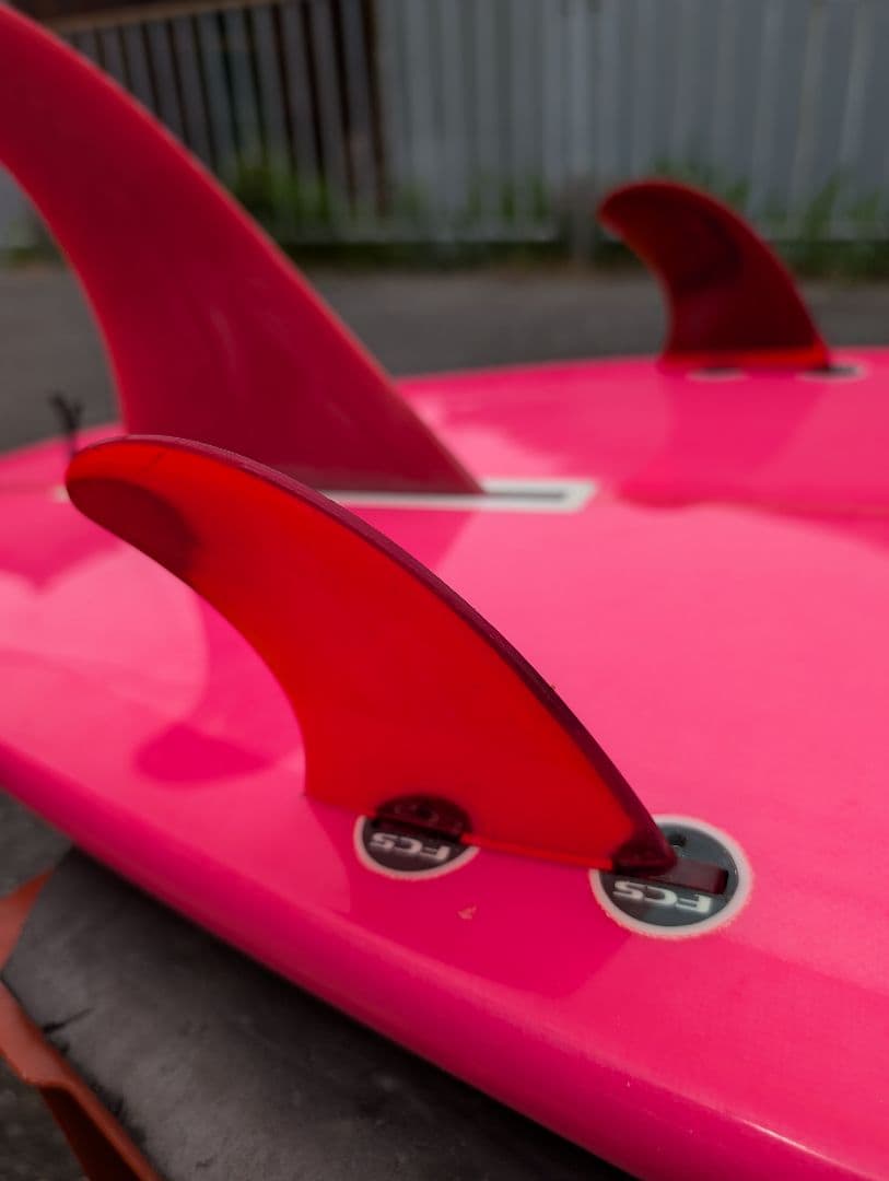 超美品　ロングボード　9,2　蛍光ピンク