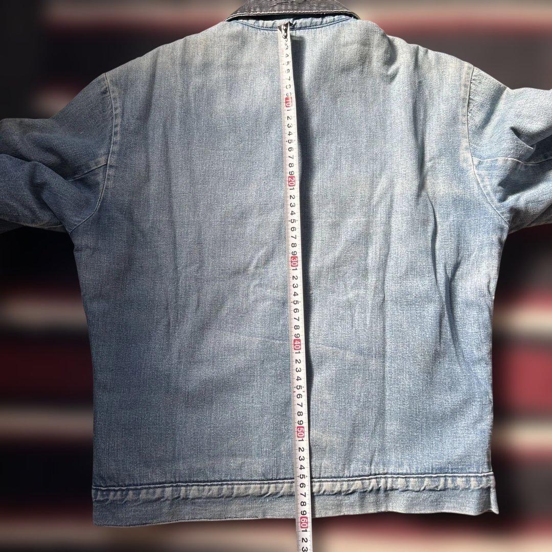 Wrangler、ライトブルー デニムジャケット コーデュロイ襟