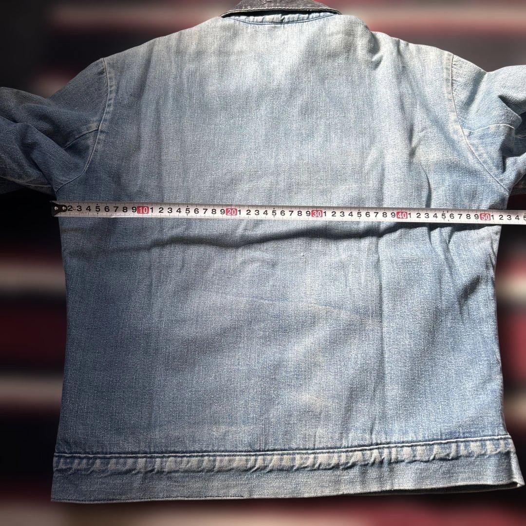 Wrangler、ライトブルー デニムジャケット コーデュロイ襟