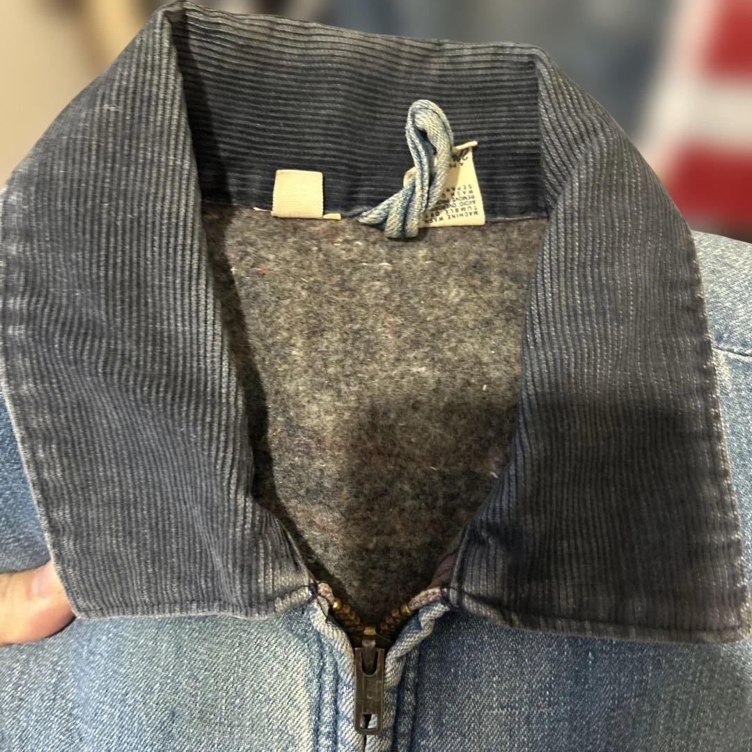 Wrangler、ライトブルー デニムジャケット コーデュロイ襟
