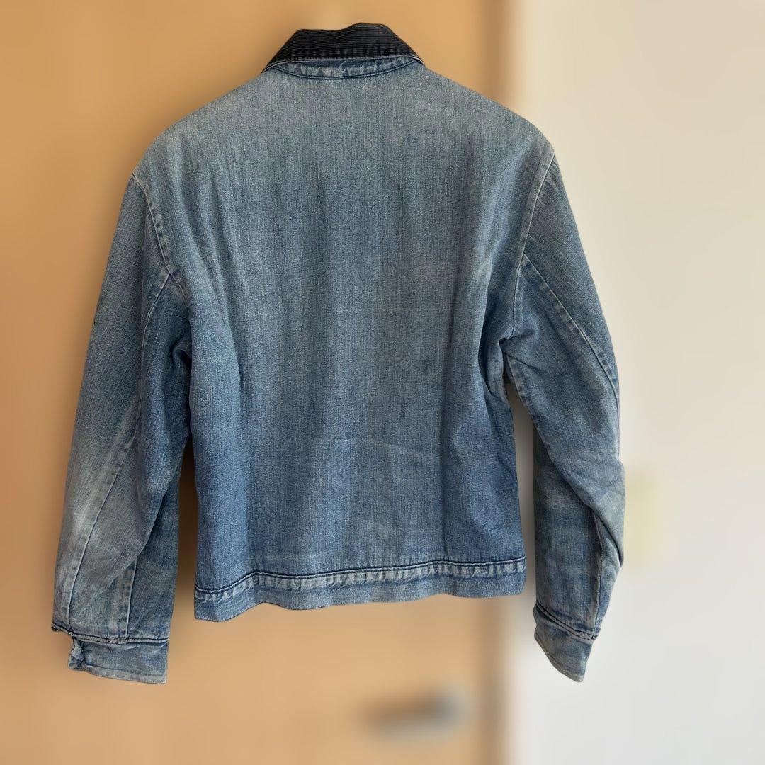 Wrangler、ライトブルー デニムジャケット コーデュロイ襟