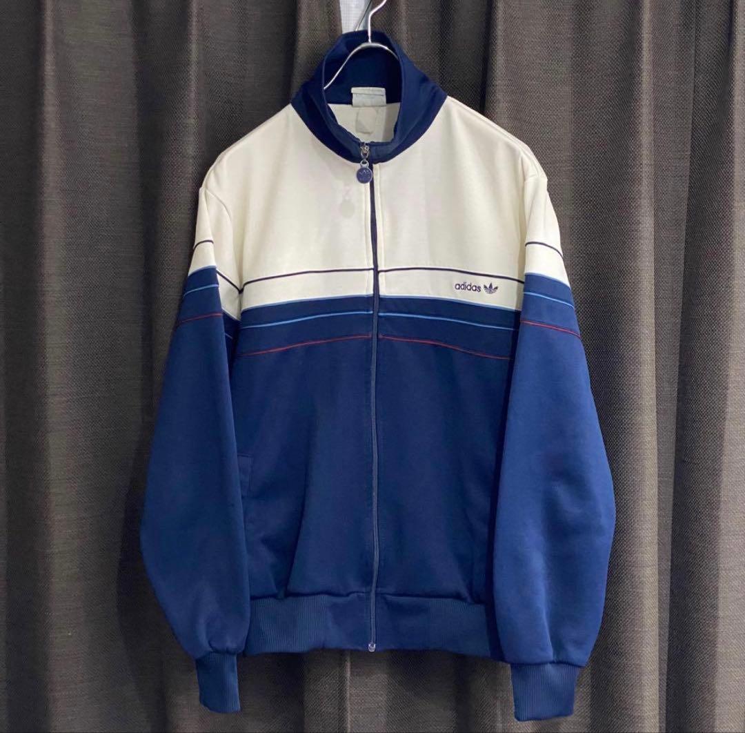 adidas 80's アディダス　トラックジャケット　トレフォイルロゴ刺繍