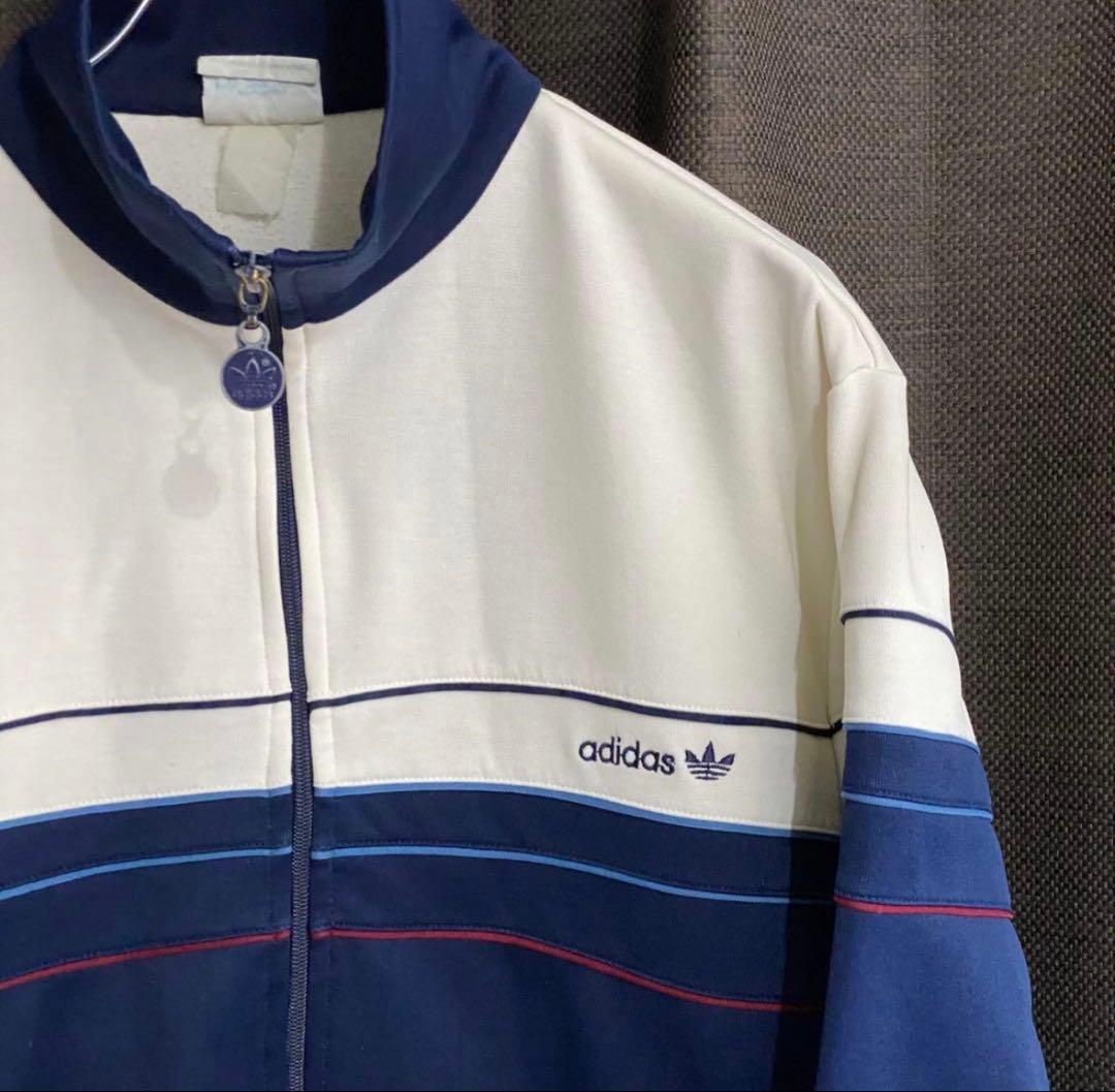 adidas 80's アディダス　トラックジャケット　トレフォイルロゴ刺繍