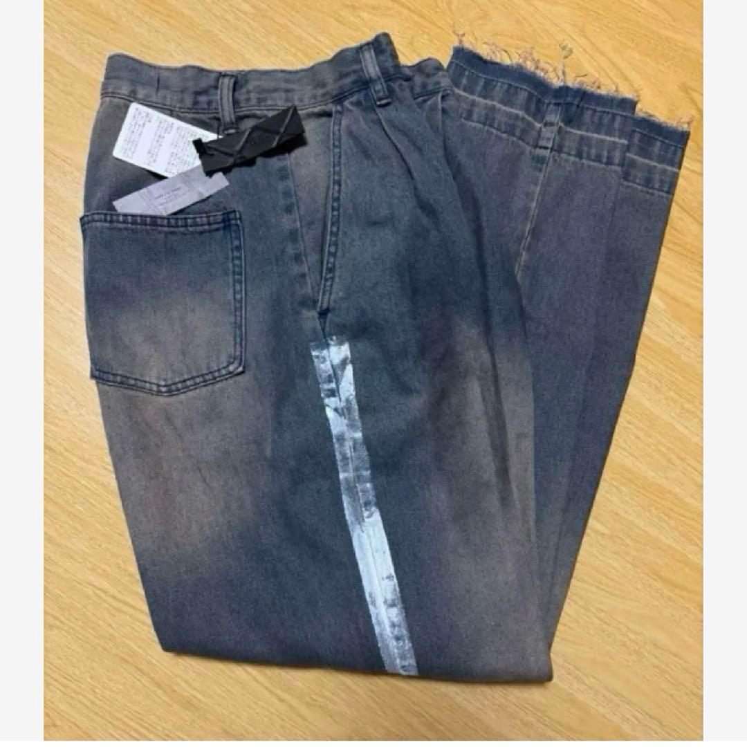 新品　M.U.L くすみブルー　ヴィンテージリメイク　デニム　セットアップ　レア