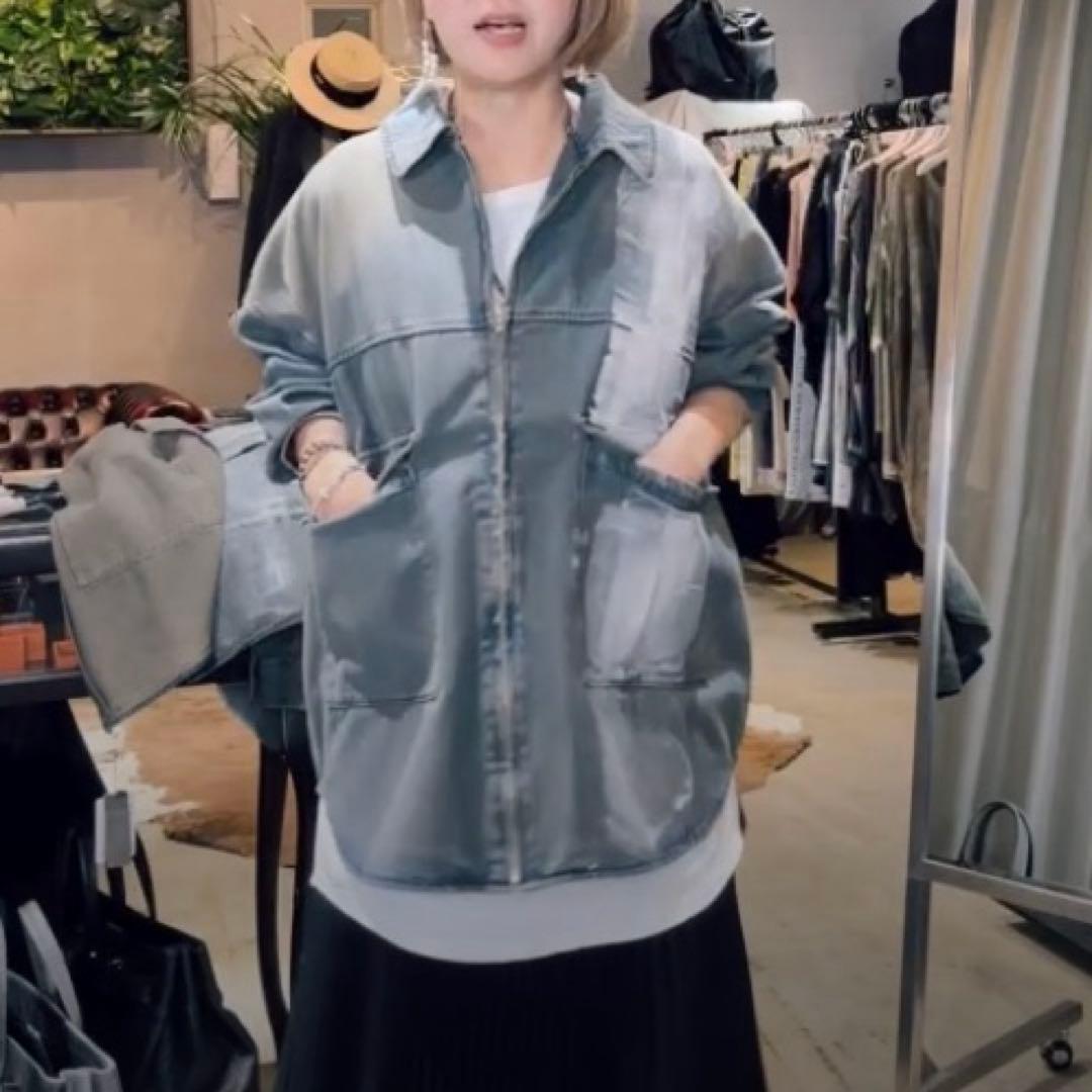 新品　M.U.L くすみブルー　ヴィンテージリメイク　デニム　セットアップ　レア