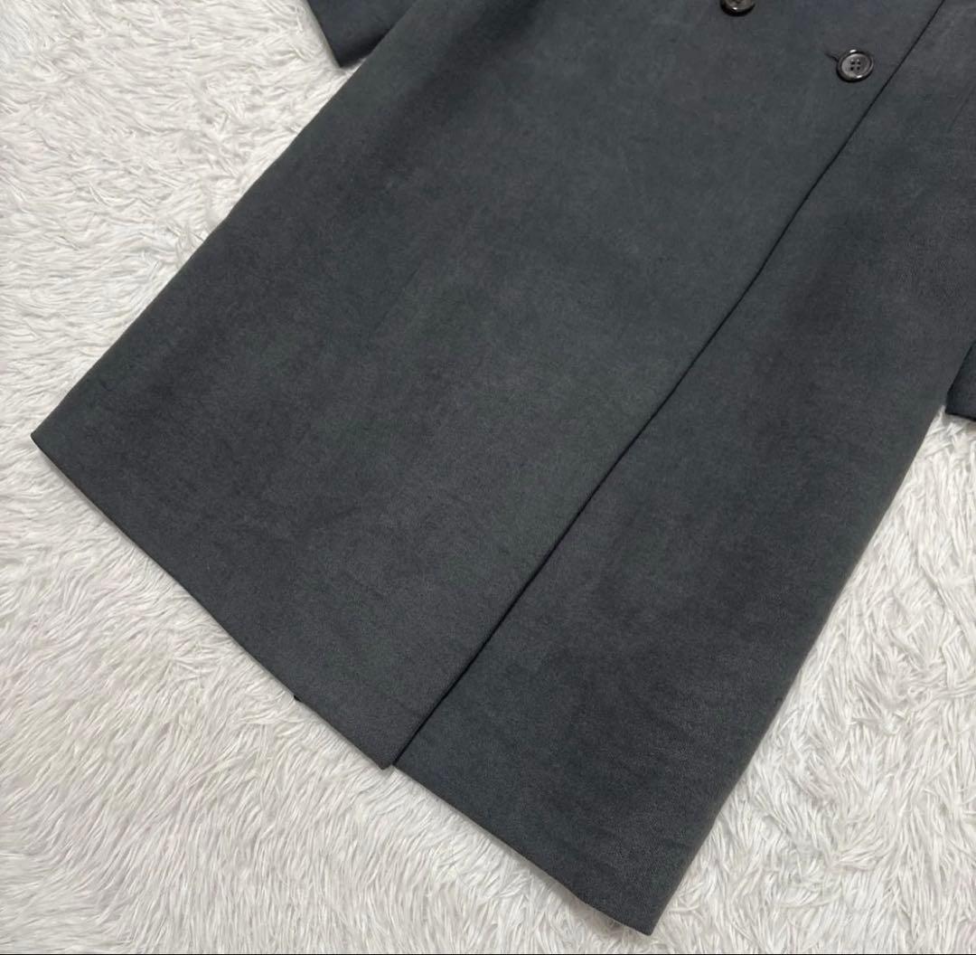 ジルサンダー ダブルブレスト ロングコート グレー　イタリヤ製 レディース 36