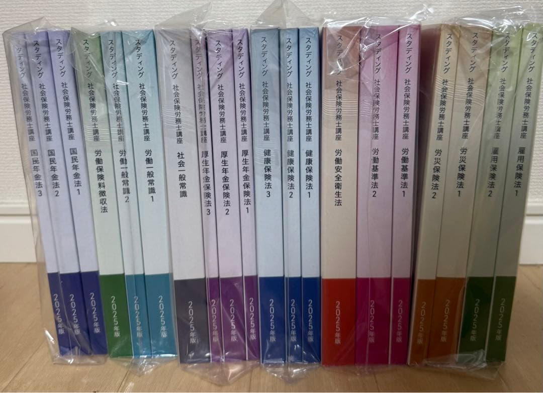 [未使用・未開封]スタディング　社会保険労務士講座2025年版テキスト　全科目