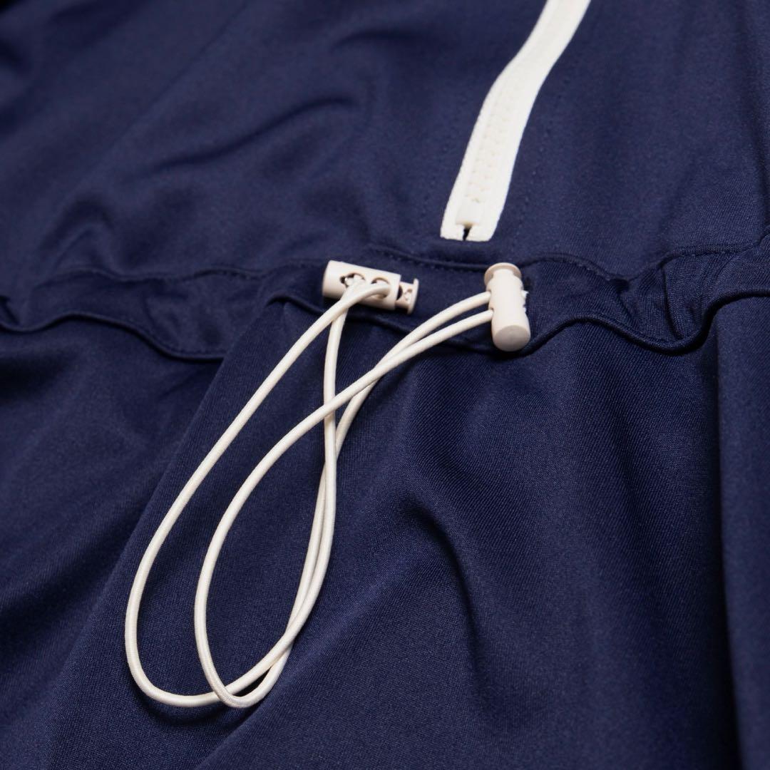 PUNYUS フリルジャージワンピース ネイビー サイズ3