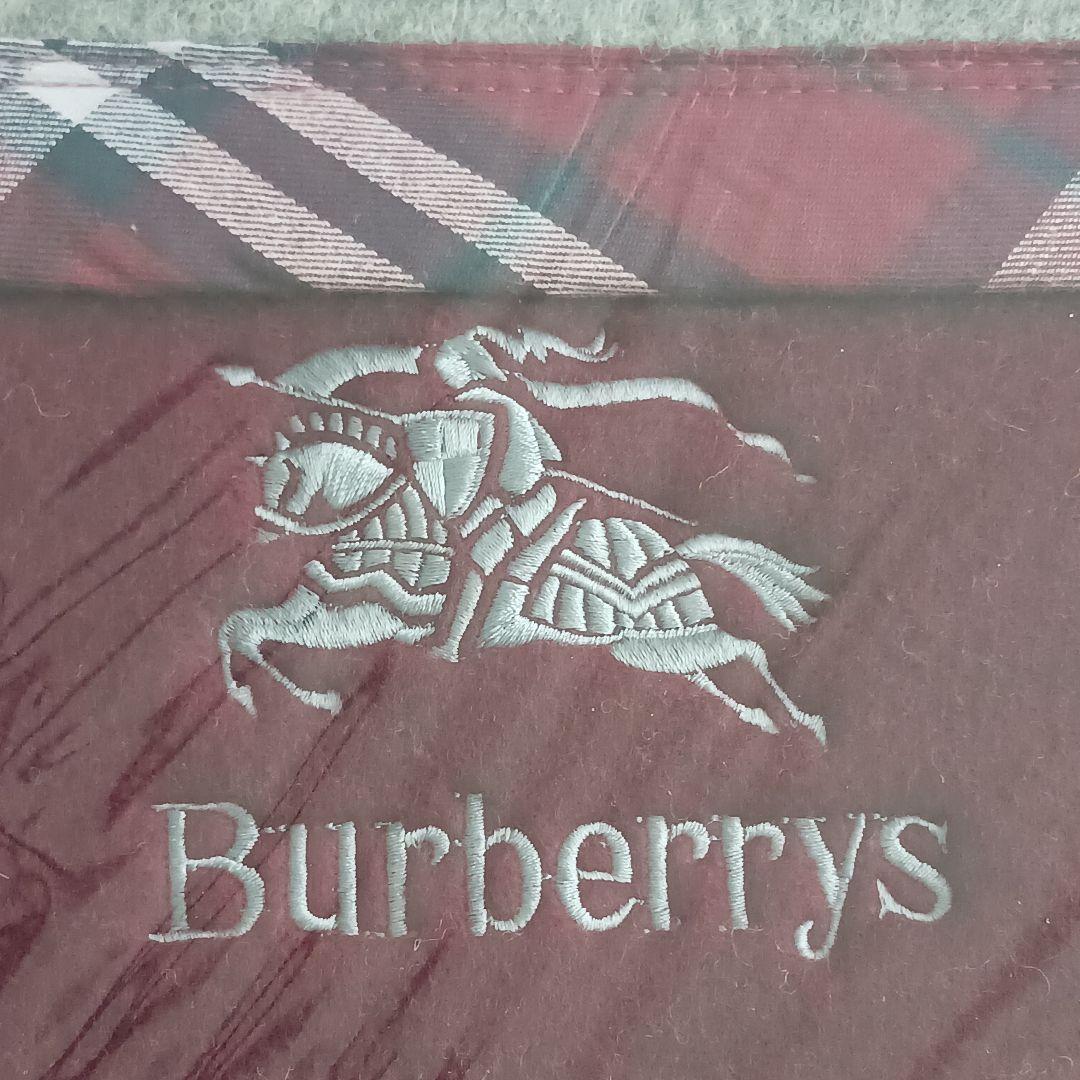 未使用品✨バーバリー 純毛毛布 ウール100％ 西川産業 ホース刺繍